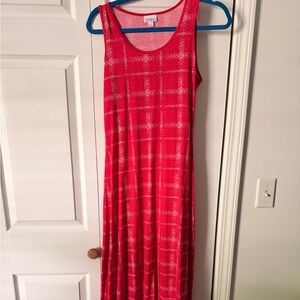 LuLaRoe Vibrant Red Maxi Dress